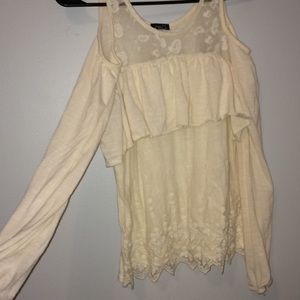 off the shoulder long sleeve tee